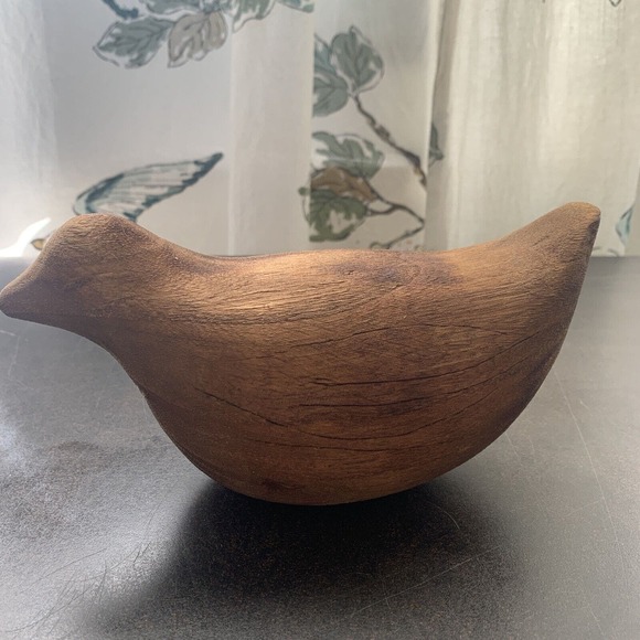 Pair Of Primitive Style Carved Solid Wood Folk Art Birds - Picture 4 of 14